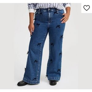 Torrid High-Rise Wide Leg Bow Jean